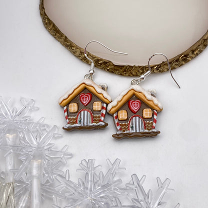 Gingerbread House Earrings