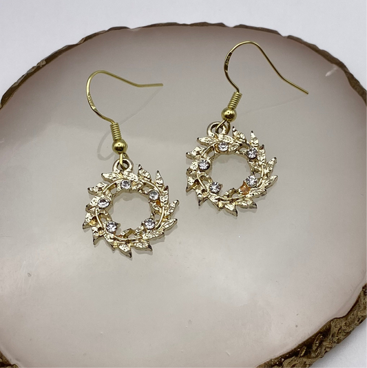 Gold Wreath Earrings