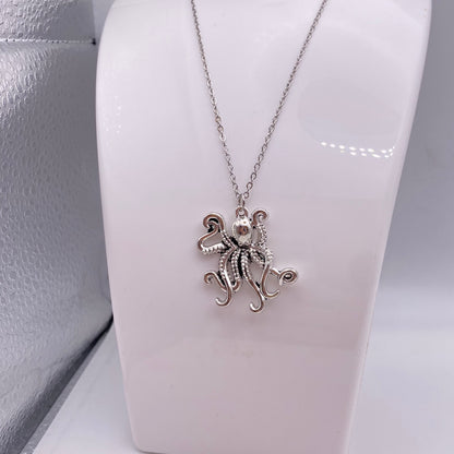 Silver Octopus Necklace