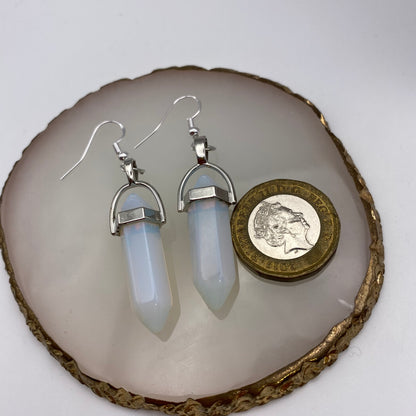 Opalite Crystal Pendant Earrings