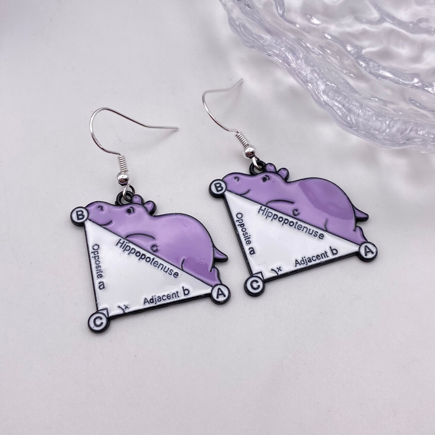 Hippopotenuse Maths Earrings