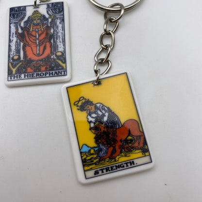 Colourful Tarot Card Keyrings