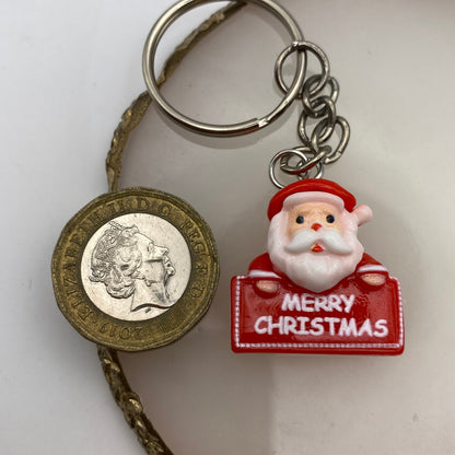 Red Santa Keyring