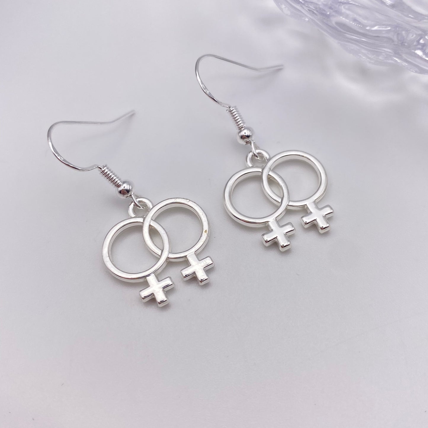 Interlocked Female Symbol Earrings