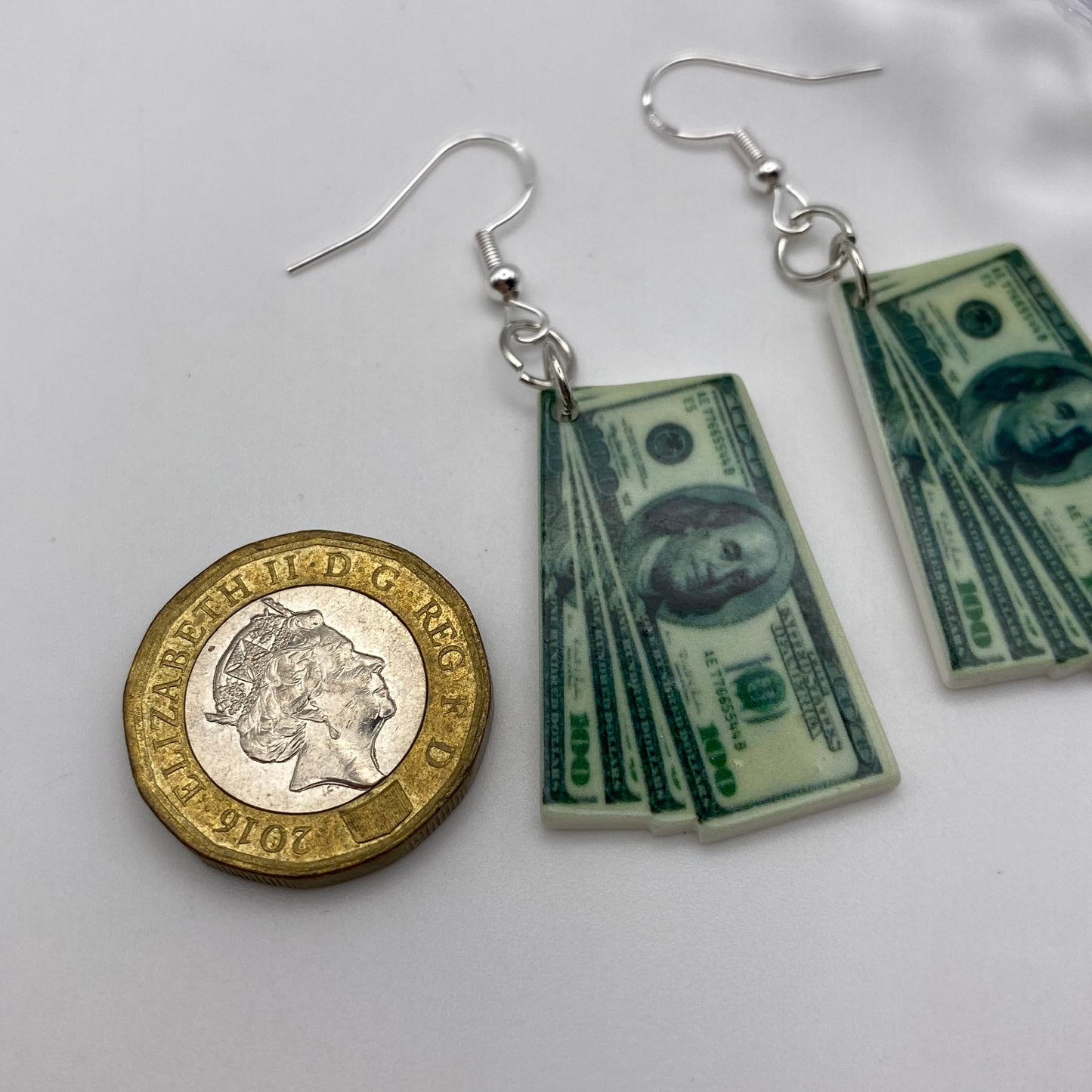 Dollar Bill Notes Earrings