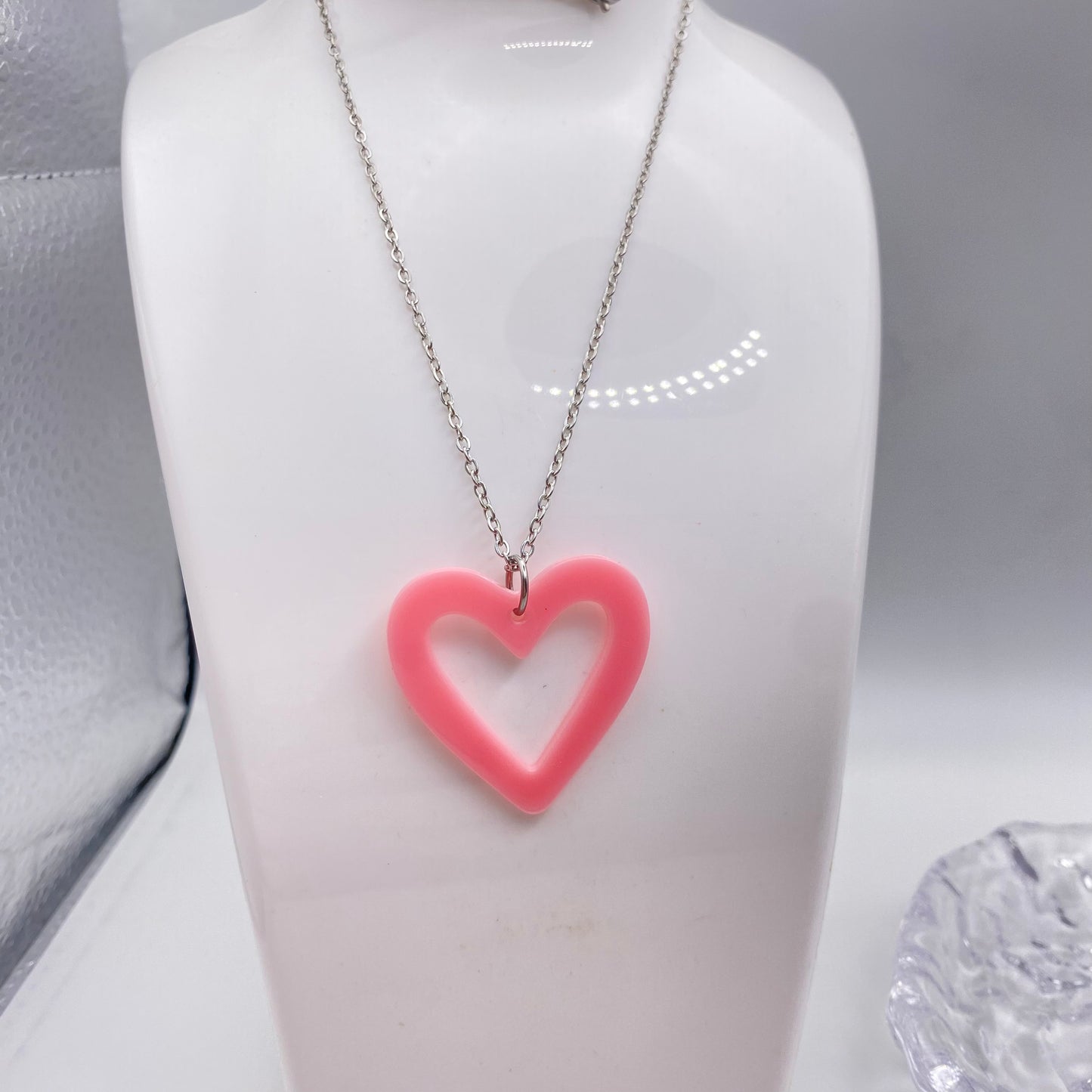 Light Pink Heart Necklace