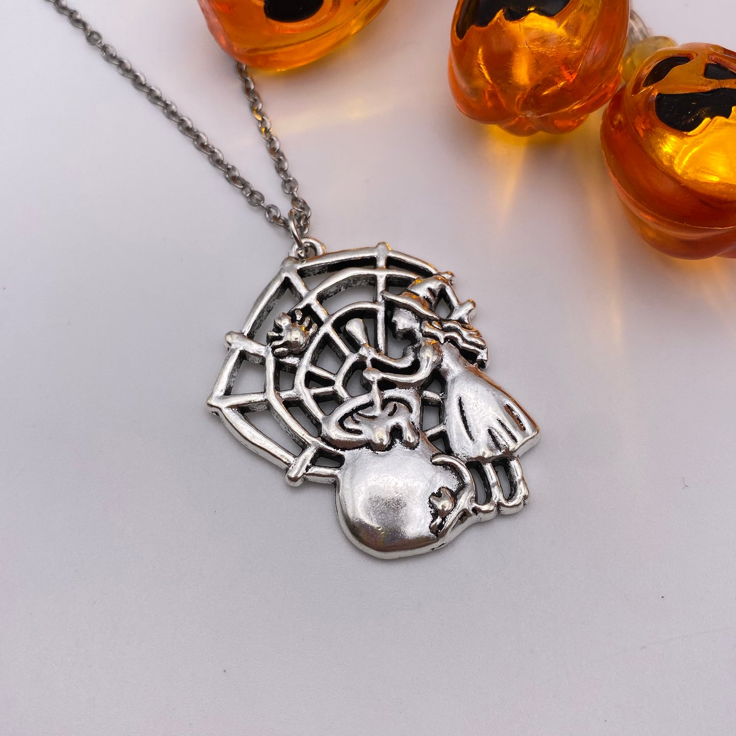 Spider Witch Cobweb Necklace