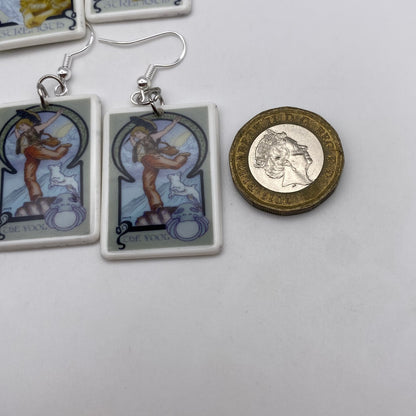 Blue Style Tarot Card Earrings