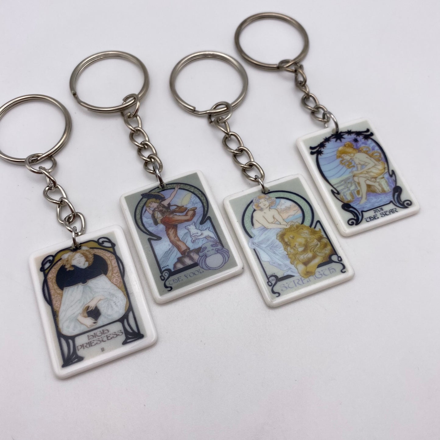 Blue Style Tarot Card Keyring