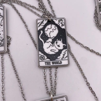 Cat Tarot Card Necklaces