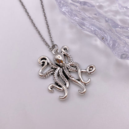 Silver Octopus Necklace