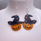 Pumpkin Witch Earrings