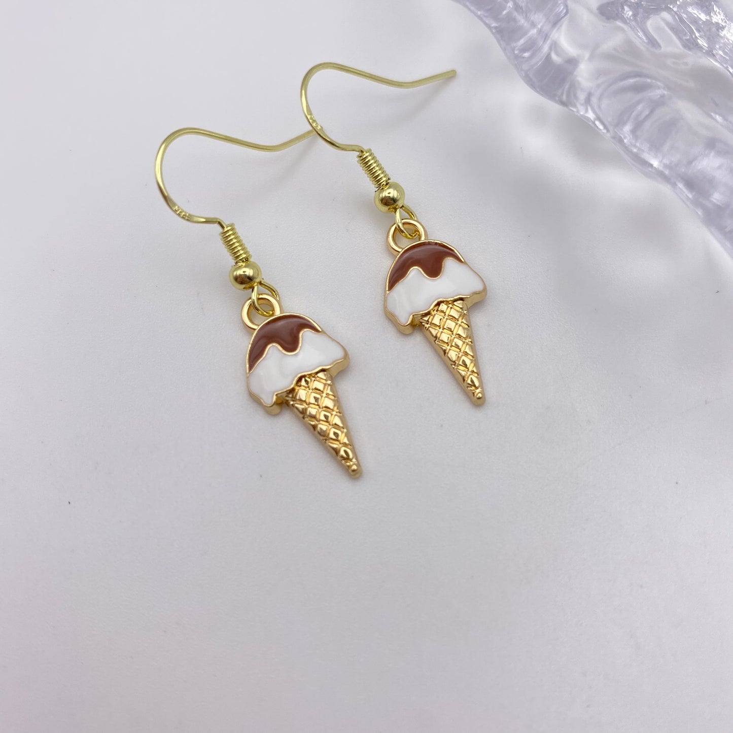 Chocolate Ice Cream Earrings