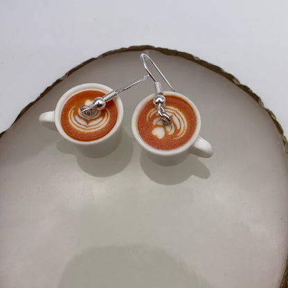 Snowflake Coffee Earrings