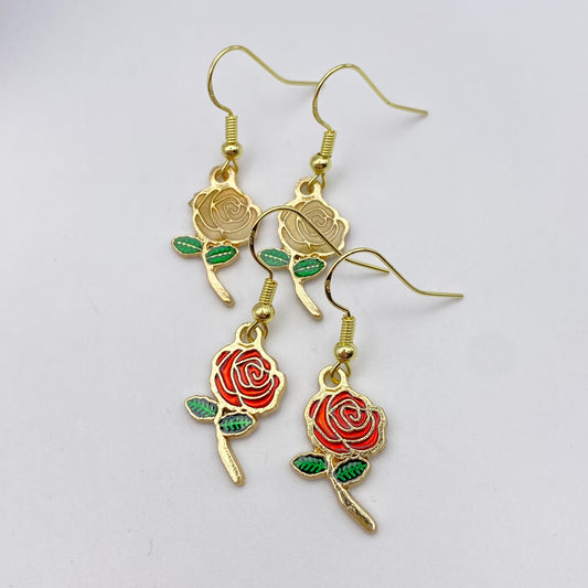 Colourful Rose Earrings