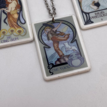 Blue Style Tarot Card Necklaces