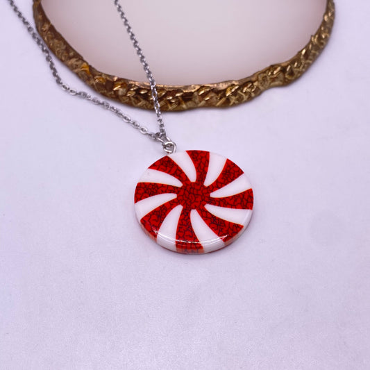 Peppermint Swirl Necklace