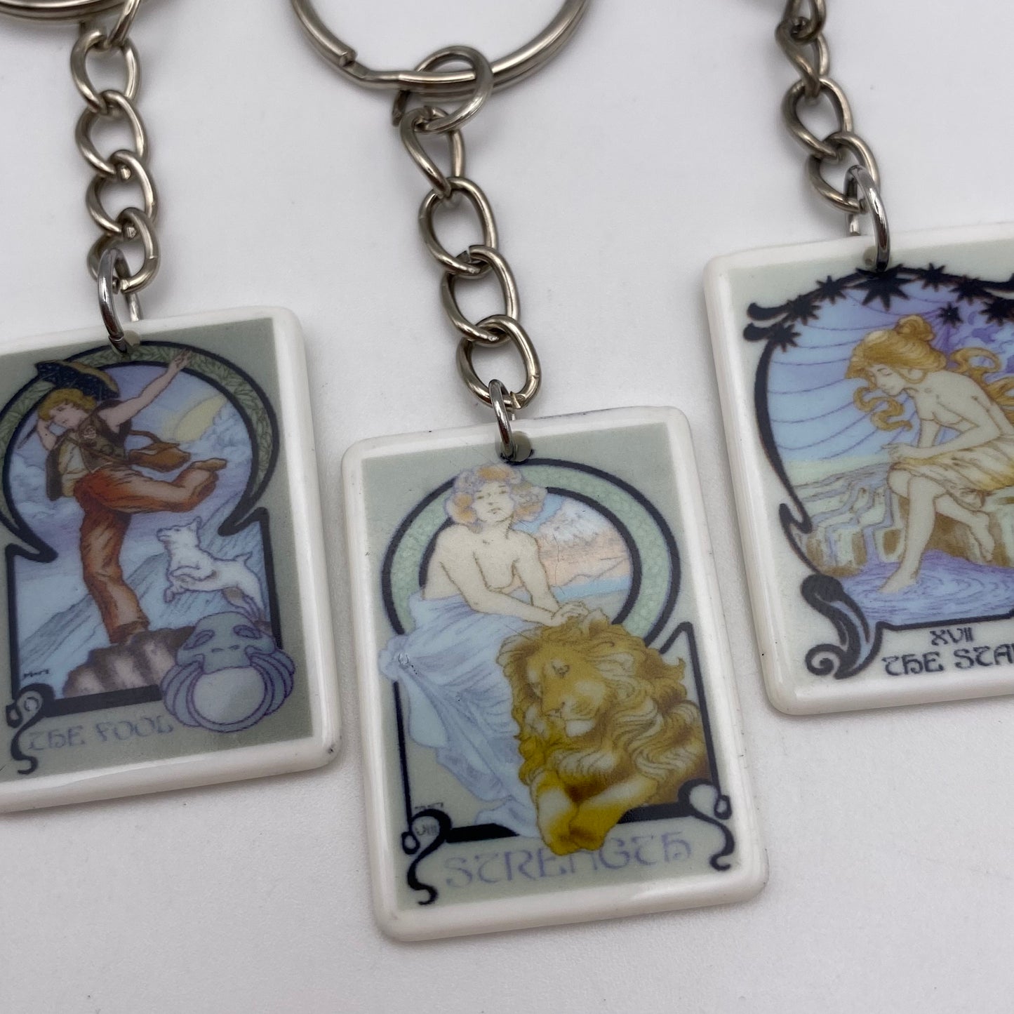 Blue Style Tarot Card Keyring