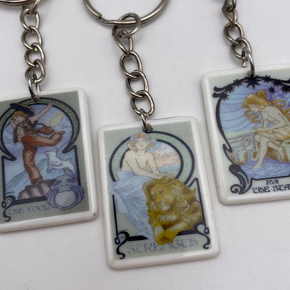 Blue Style Tarot Card Keyring