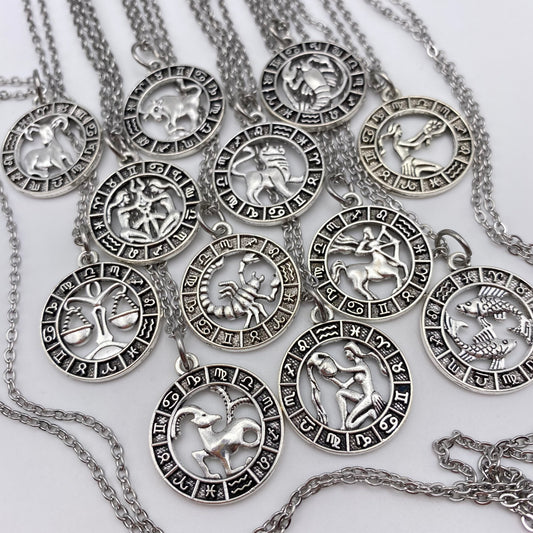 Silver Image Star Sign Necklaces
