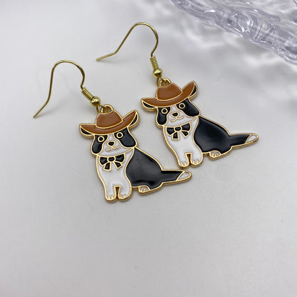 Cowboy Dog Earrings