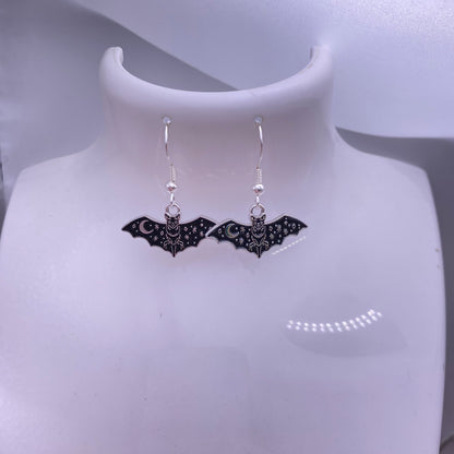 Black Bat Earrings