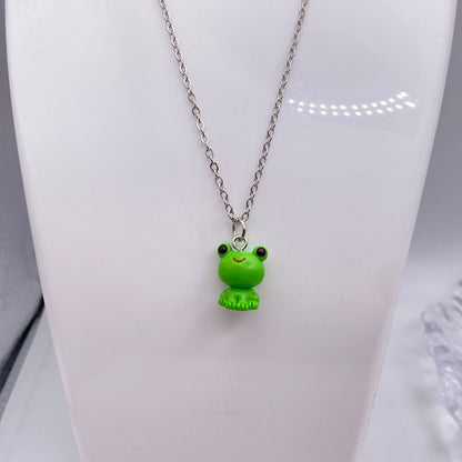 Small Green Frog Necklace