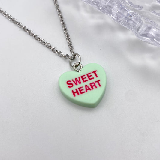 ‘Sweet Heart’ Green Necklace