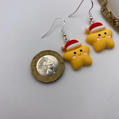 Santa Star Earrings