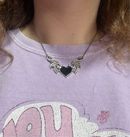 Flying Heart Gothic Necklace