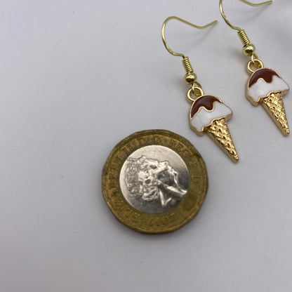 Chocolate Ice Cream Earrings