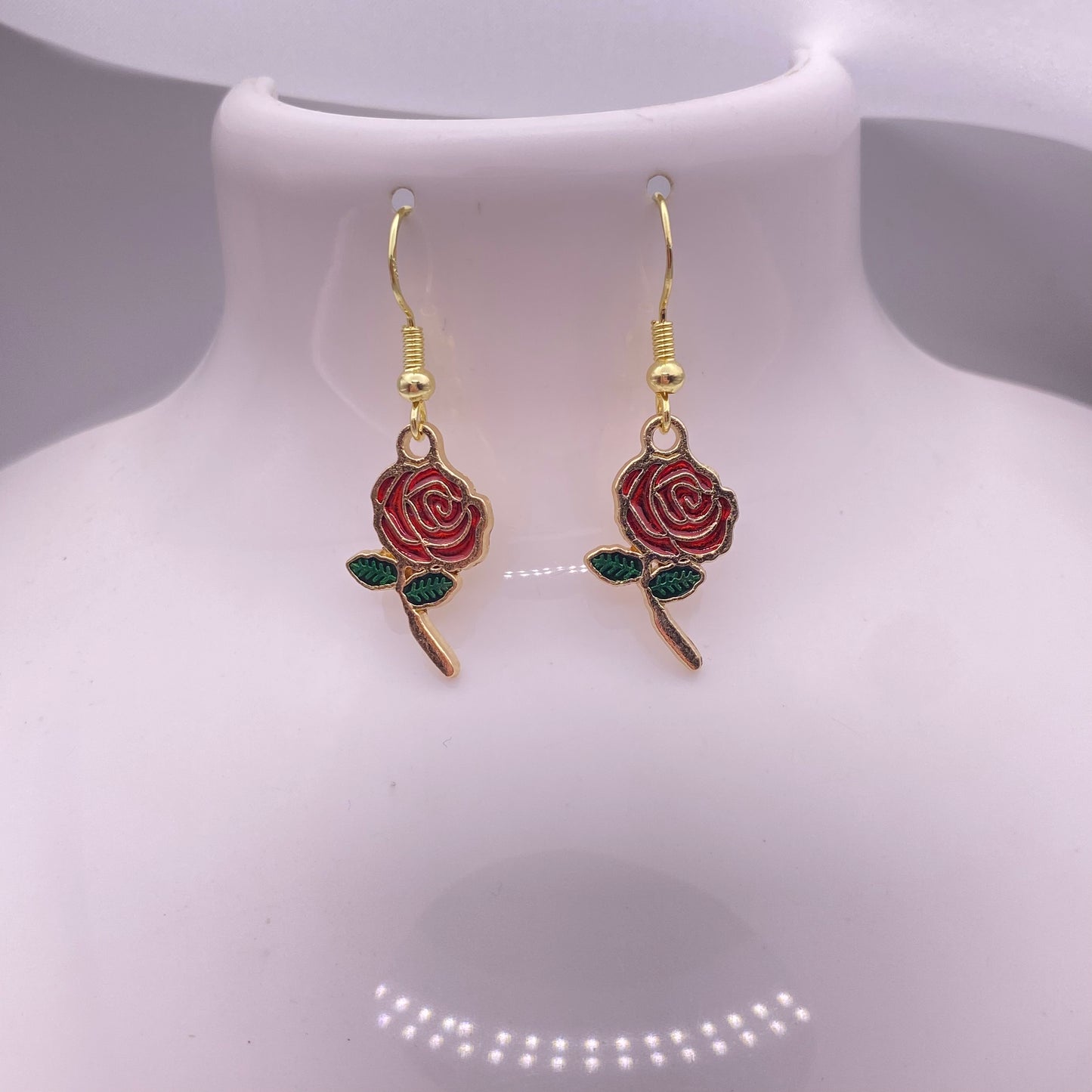 Colourful Rose Earrings