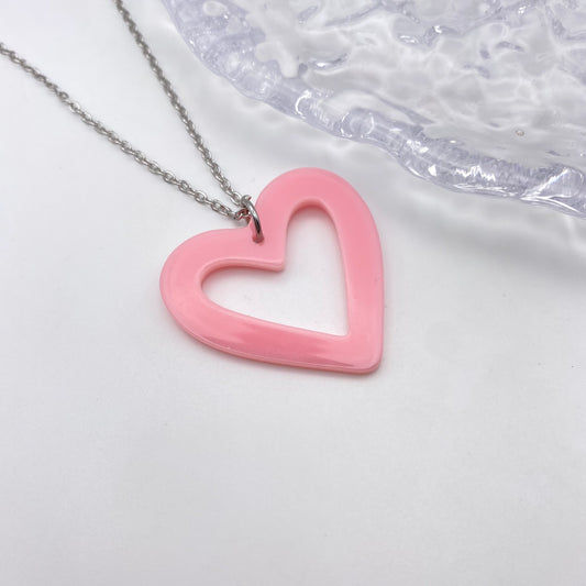 Light Pink Heart Necklace