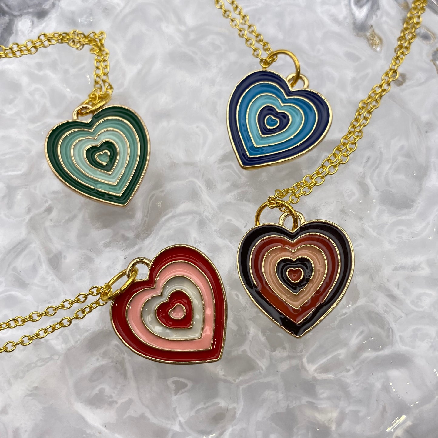 Groovy Heart Burst Necklaces