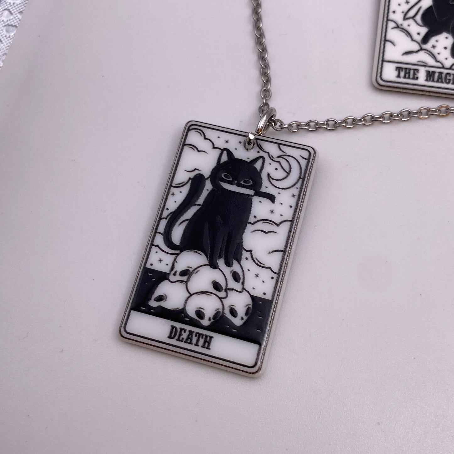 Cat Tarot Card Necklaces