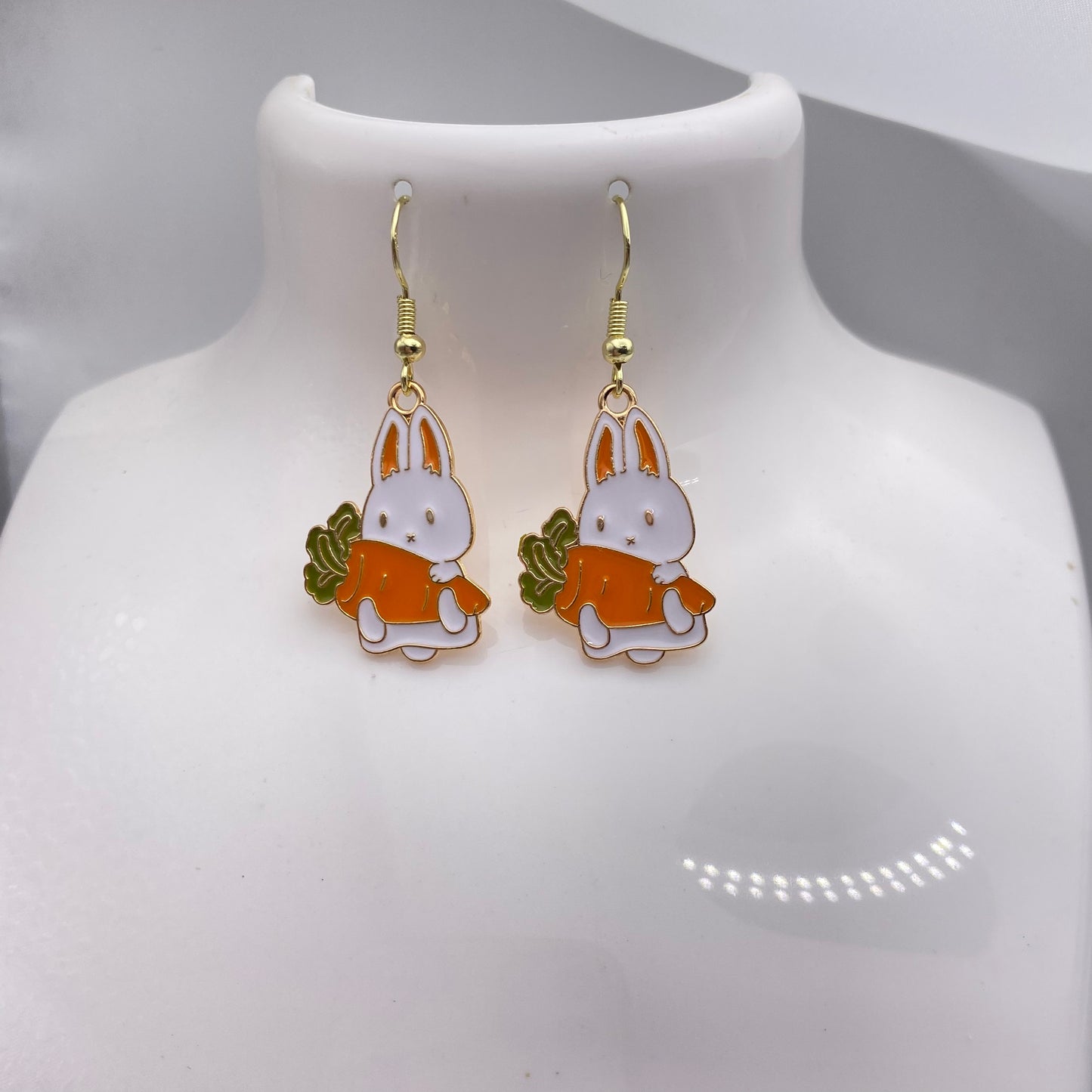 Carrot Bunny Rabbit Earrings