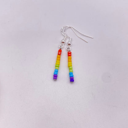 Rainbow Beaded Earrings