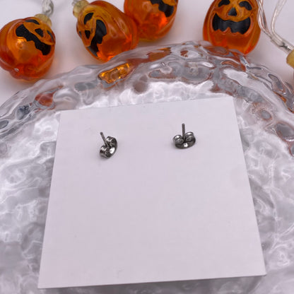 Spider Cobweb Stud Earrings