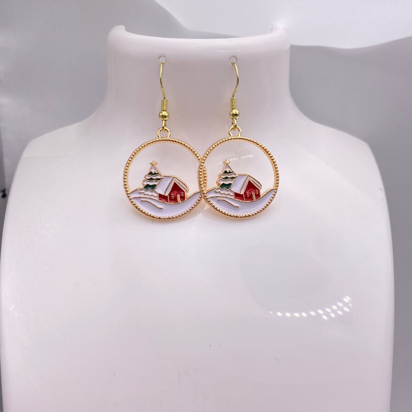 Christmas Landscape Earrings