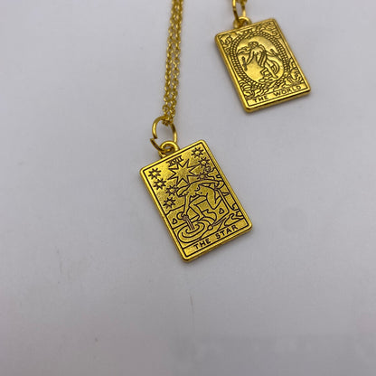 Gold Image Tarot Card Necklaces