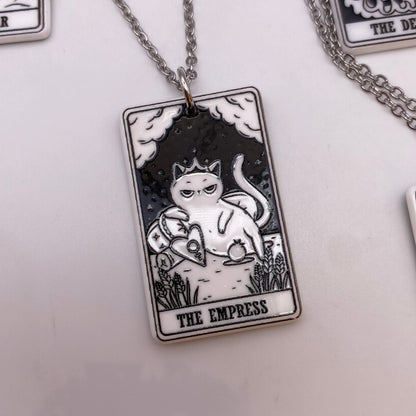 Cat Tarot Card Necklaces