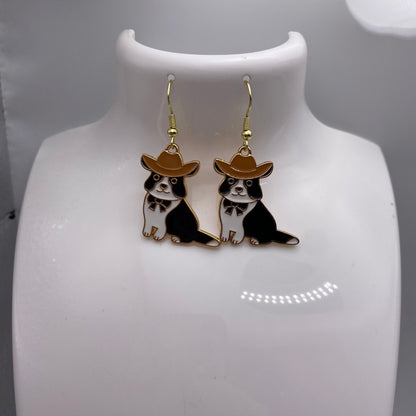 Cowboy Dog Earrings