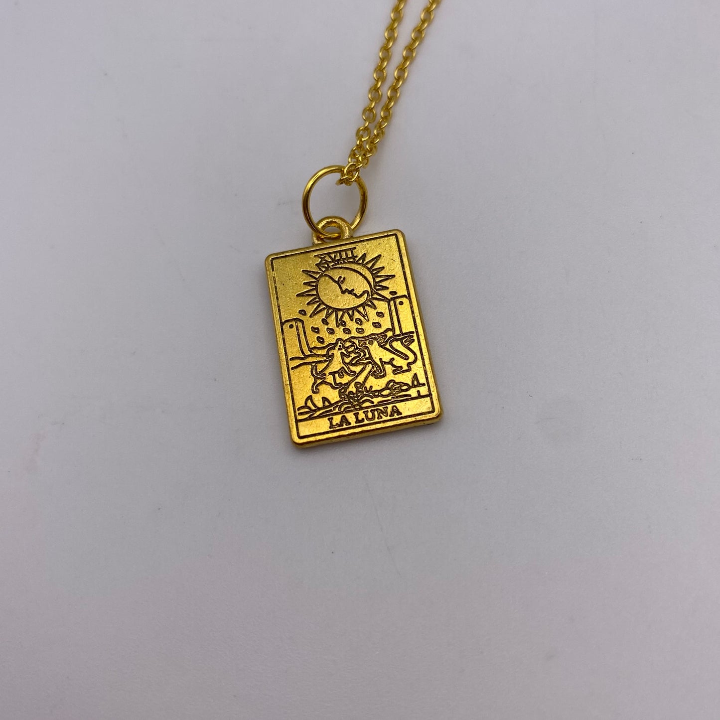 Gold Image Tarot Card Necklaces