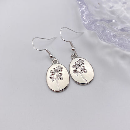 Stamped Flower Imprint Earrings