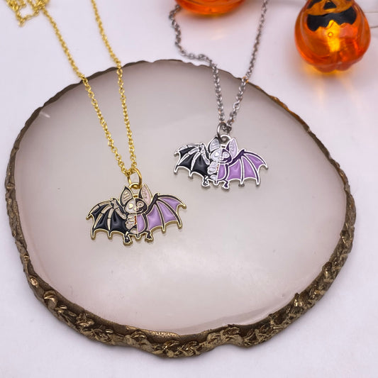 Skeleton Bat Necklace