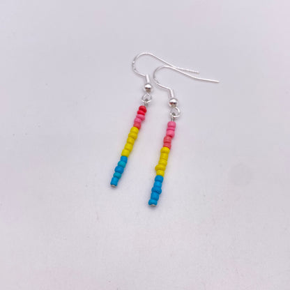 Rainbow Beaded Earrings