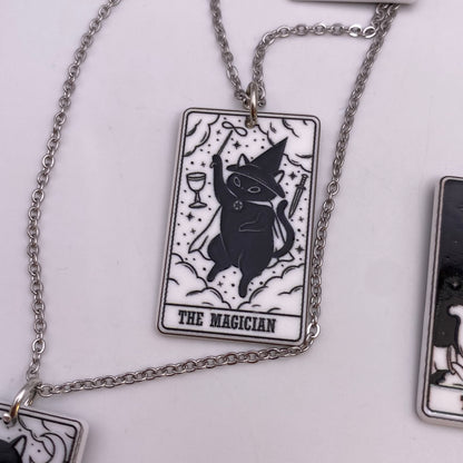 Cat Tarot Card Necklaces