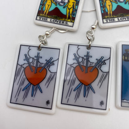 Colourful Tarot Card Earrings