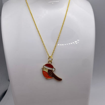 Santa Robin Necklace