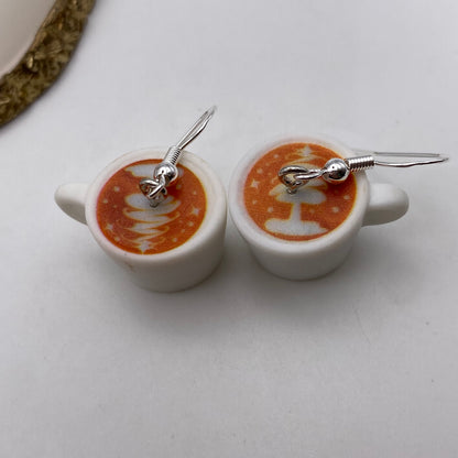 Snowflake Coffee Earrings